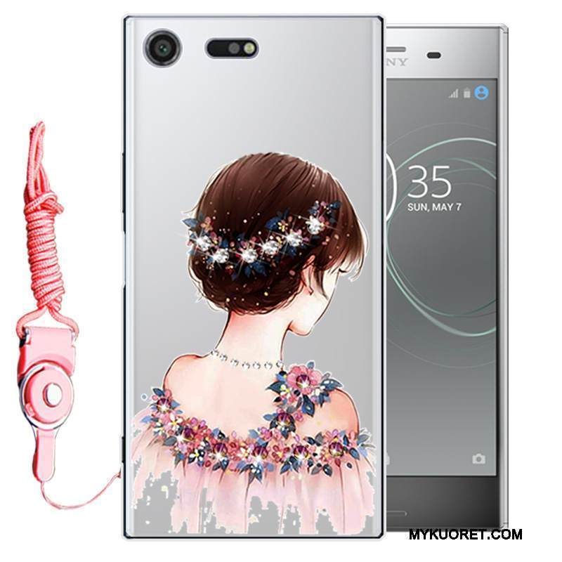 Kuori Sony Xperia Xz1 Strassi Murtumaton Puhelimen Kuoret, Kotelo Sony Xperia Xz1 Pehmeä Neste Kulta