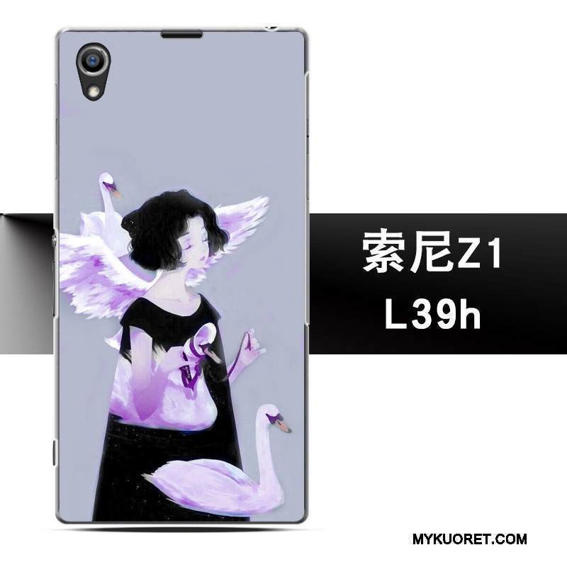 Kuori Sony Xperia Z1 Suojaus Puhelimen Kuoret Jauhe, Kotelo Sony Xperia Z1 Murtumaton Yksinkertainen