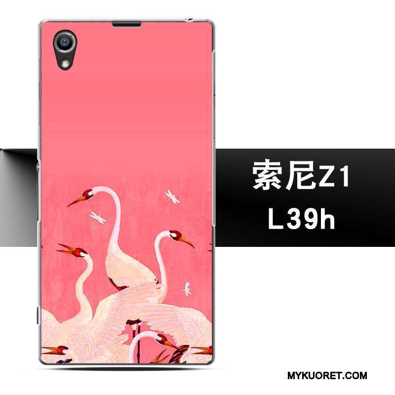 Kuori Sony Xperia Z1 Suojaus Puhelimen Kuoret Jauhe, Kotelo Sony Xperia Z1 Murtumaton Yksinkertainen