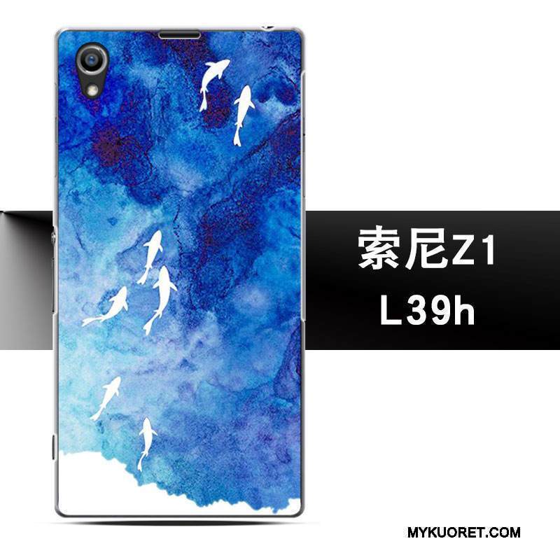 Kuori Sony Xperia Z1 Suojaus Puhelimen Kuoret Jauhe, Kotelo Sony Xperia Z1 Murtumaton Yksinkertainen