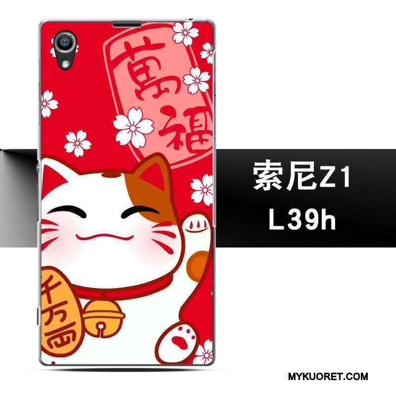 Kuori Sony Xperia Z1 Suojaus Puhelimen Kuoret Jauhe, Kotelo Sony Xperia Z1 Murtumaton Yksinkertainen