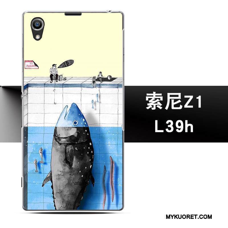 Kuori Sony Xperia Z1 Suojaus Puhelimen Kuoret Jauhe, Kotelo Sony Xperia Z1 Murtumaton Yksinkertainen