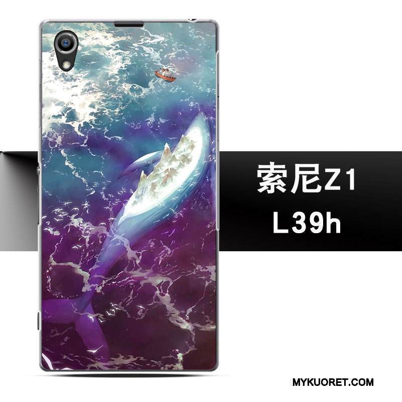 Kuori Sony Xperia Z1 Suojaus Puhelimen Kuoret Jauhe, Kotelo Sony Xperia Z1 Murtumaton Yksinkertainen