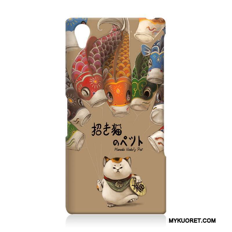 Kuori Sony Xperia Z2 Kohokuviointi Puhelimen Kuoret Kova, Kotelo Sony Xperia Z2 Suojaus Punainen