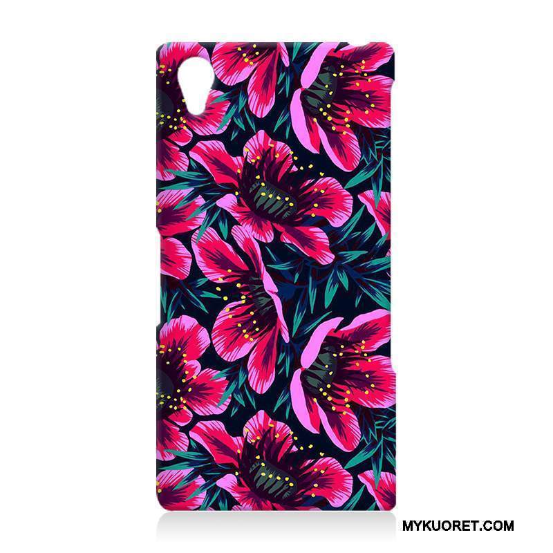 Kuori Sony Xperia Z2 Kohokuviointi Puhelimen Kuoret Kova, Kotelo Sony Xperia Z2 Suojaus Punainen