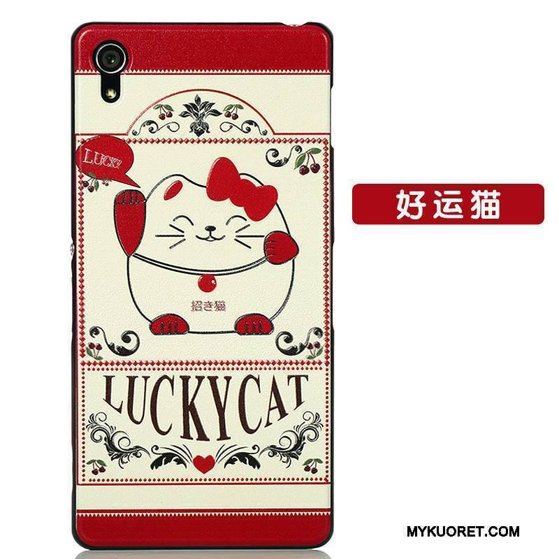 Kuori Sony Xperia Z2 Kohokuviointi Ultra Ohut, Kotelo Sony Xperia Z2 Sarjakuva Pesty Suede Keltainen