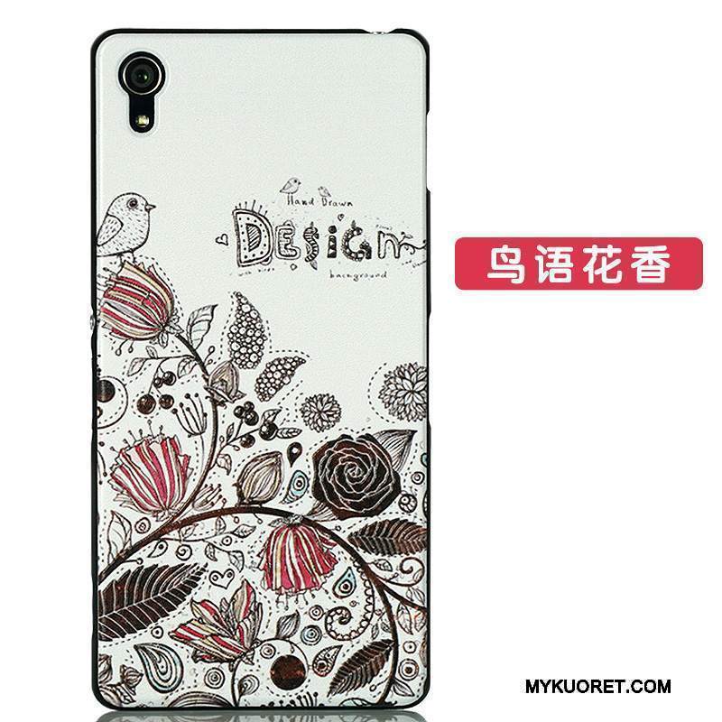 Kuori Sony Xperia Z2 Kohokuviointi Ultra Ohut, Kotelo Sony Xperia Z2 Sarjakuva Pesty Suede Keltainen