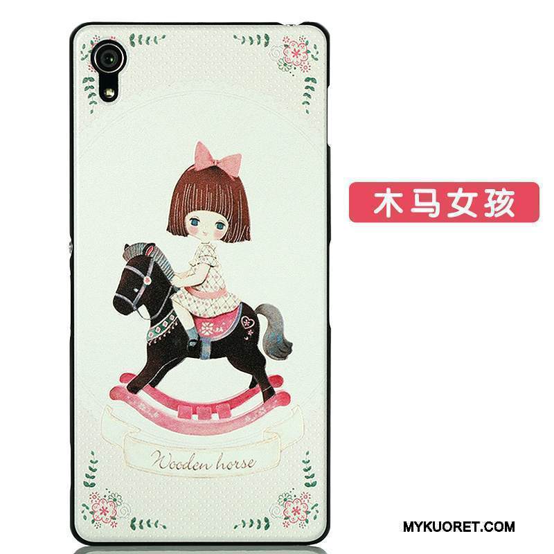 Kuori Sony Xperia Z2 Kohokuviointi Ultra Ohut, Kotelo Sony Xperia Z2 Sarjakuva Pesty Suede Keltainen