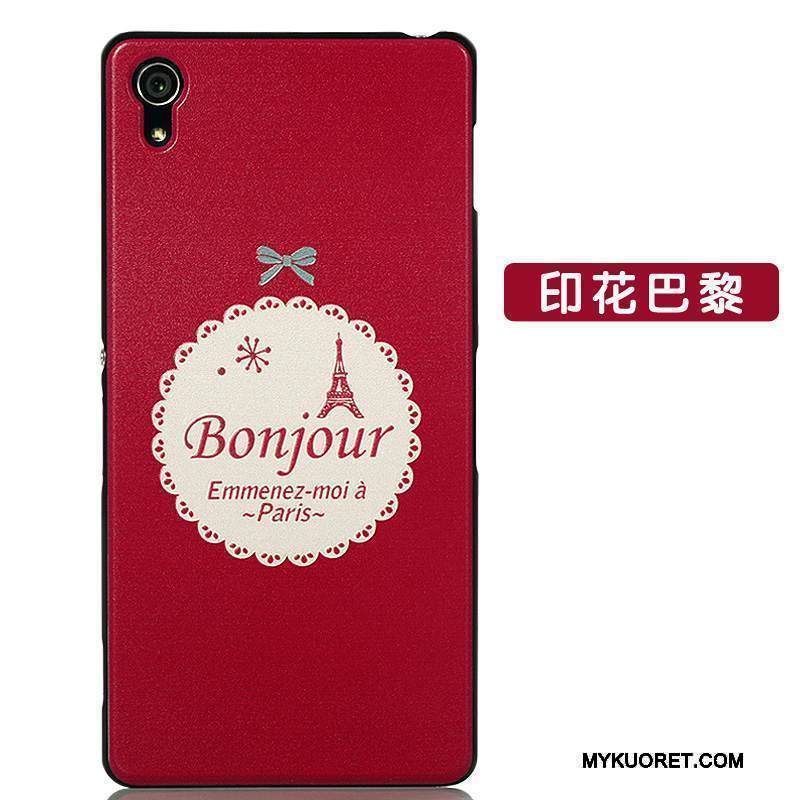 Kuori Sony Xperia Z2 Kohokuviointi Ultra Ohut, Kotelo Sony Xperia Z2 Sarjakuva Pesty Suede Keltainen