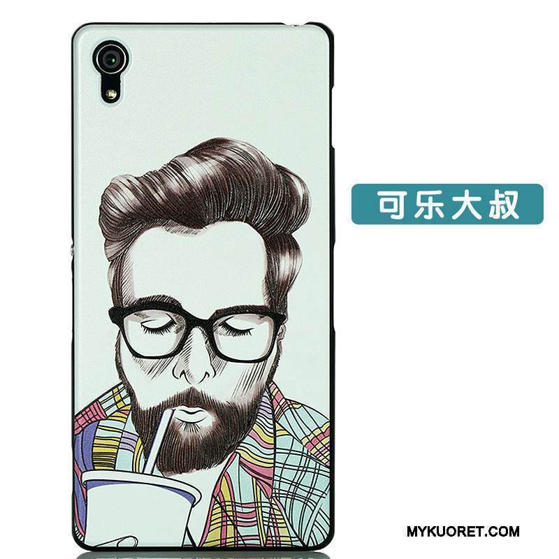 Kuori Sony Xperia Z2 Kohokuviointi Ultra Ohut, Kotelo Sony Xperia Z2 Sarjakuva Pesty Suede Keltainen