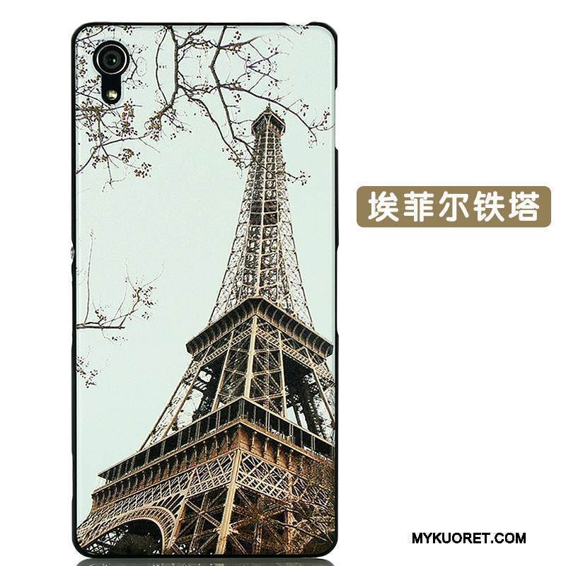 Kuori Sony Xperia Z2 Kohokuviointi Ultra Ohut, Kotelo Sony Xperia Z2 Sarjakuva Pesty Suede Keltainen