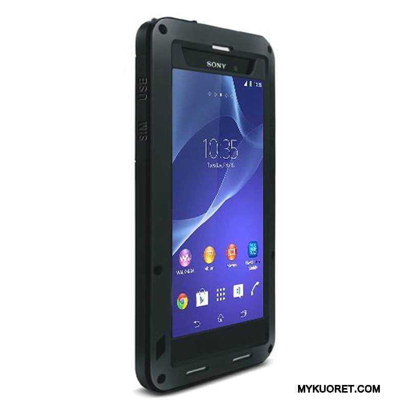 Kuori Sony Xperia Z2 Laukut Puhelimen Kuoret Kehys, Kotelo Sony Xperia Z2 Suojaus Murtumaton Keltainen