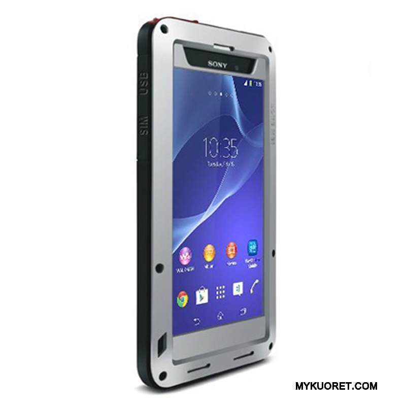 Kuori Sony Xperia Z2 Laukut Puhelimen Kuoret Kehys, Kotelo Sony Xperia Z2 Suojaus Murtumaton Keltainen