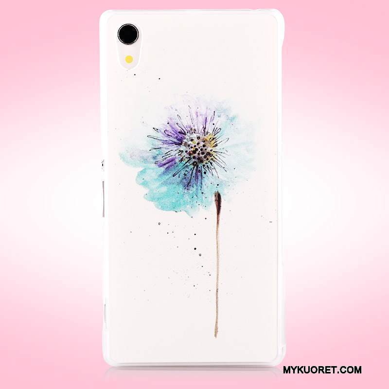 Kuori Sony Xperia Z2 Maalaus Violetti Kova, Kotelo Sony Xperia Z2 Suojaus Puhelimen Kuoret Pesty Suede