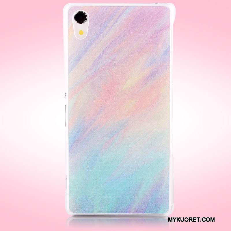 Kuori Sony Xperia Z2 Maalaus Violetti Kova, Kotelo Sony Xperia Z2 Suojaus Puhelimen Kuoret Pesty Suede