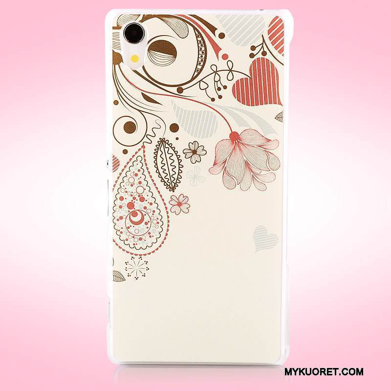 Kuori Sony Xperia Z2 Maalaus Violetti Kova, Kotelo Sony Xperia Z2 Suojaus Puhelimen Kuoret Pesty Suede