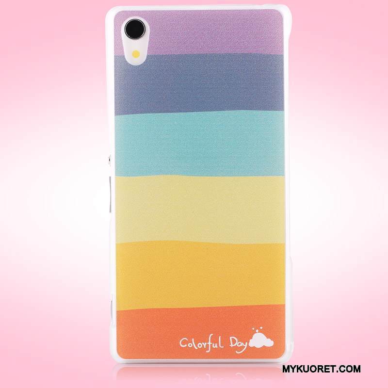 Kuori Sony Xperia Z2 Maalaus Violetti Kova, Kotelo Sony Xperia Z2 Suojaus Puhelimen Kuoret Pesty Suede