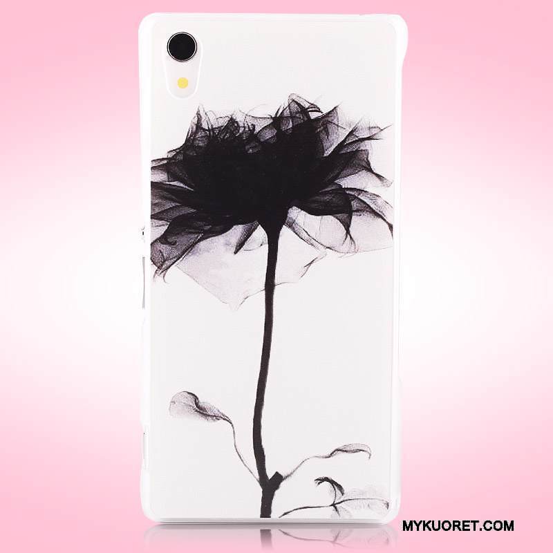 Kuori Sony Xperia Z2 Maalaus Violetti Kova, Kotelo Sony Xperia Z2 Suojaus Puhelimen Kuoret Pesty Suede