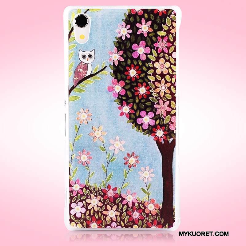 Kuori Sony Xperia Z2 Maalaus Violetti Kova, Kotelo Sony Xperia Z2 Suojaus Puhelimen Kuoret Pesty Suede