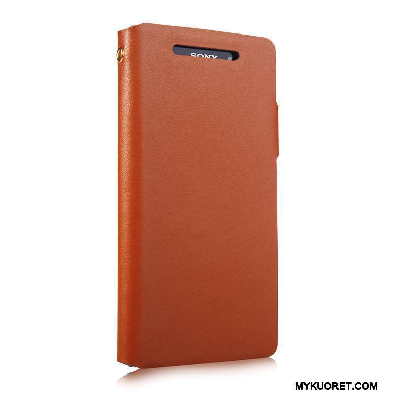 Kuori Sony Xperia Z2 Nahka Puhelimen Kuoret Sininen, Kotelo Sony Xperia Z2 Suojaus