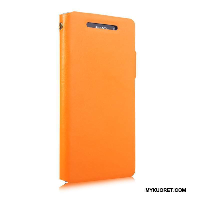 Kuori Sony Xperia Z2 Nahka Puhelimen Kuoret Sininen, Kotelo Sony Xperia Z2 Suojaus