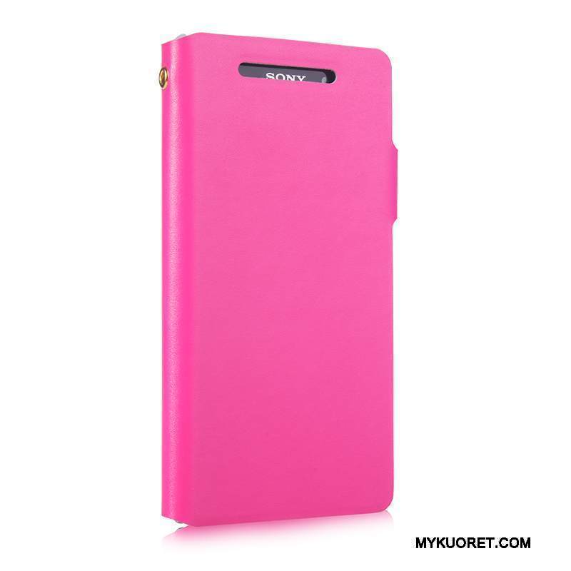 Kuori Sony Xperia Z2 Nahka Puhelimen Kuoret Sininen, Kotelo Sony Xperia Z2 Suojaus