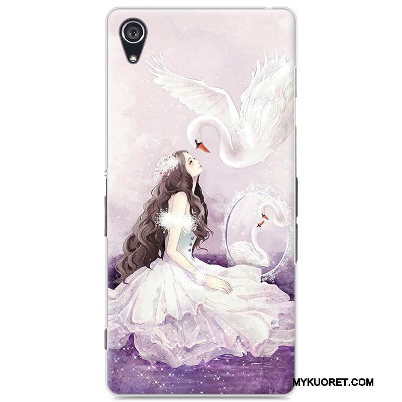 Kuori Sony Xperia Z2 Sarjakuva Violetti Kova, Kotelo Sony Xperia Z2 Suojaus Puhelimen Kuoret