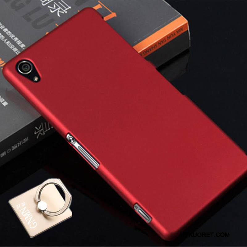 Kuori Sony Xperia Z2 Suojaus Kova Pesty Suede, Kotelo Sony Xperia Z2 Punainen Murtumaton