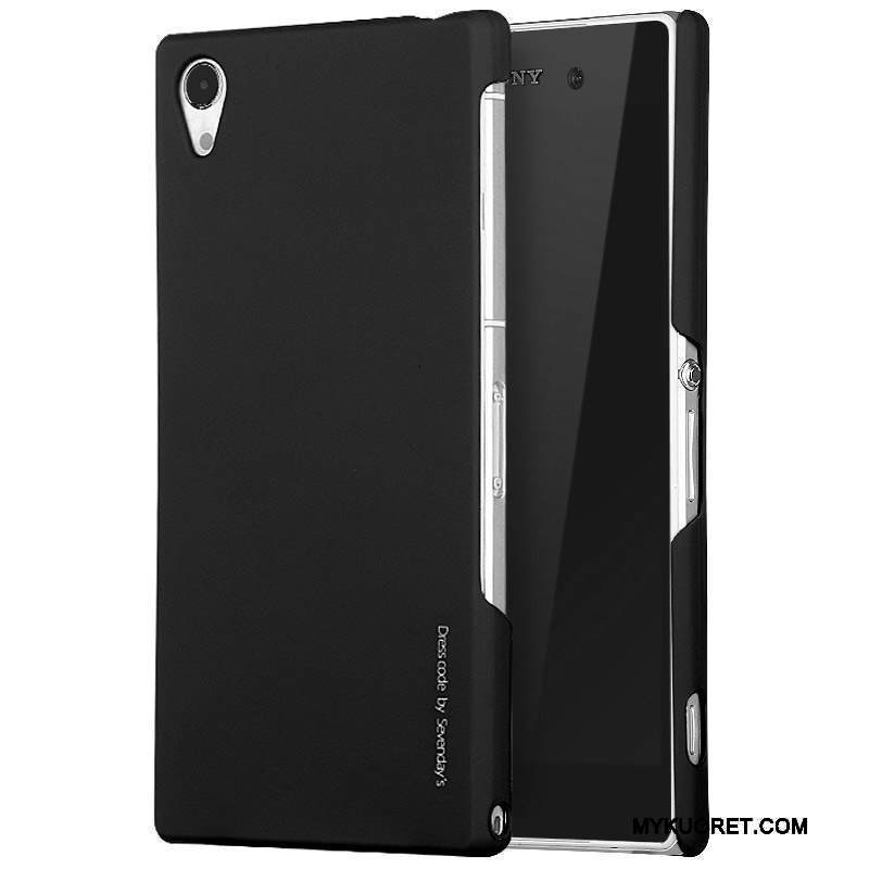 Kuori Sony Xperia Z2 Suojaus Ohut Pesty Suede, Kotelo Sony Xperia Z2 Kova Musta