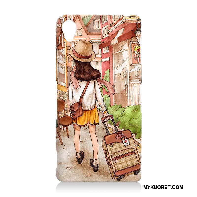 Kuori Sony Xperia Z3 Kohokuviointi Puhelimen Kuoret Uusi, Kotelo Sony Xperia Z3 Sarjakuva Sininen Kova