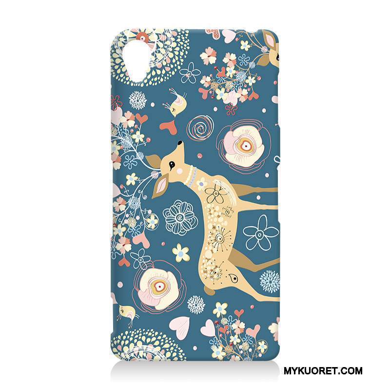 Kuori Sony Xperia Z3 Kohokuviointi Puhelimen Kuoret Uusi, Kotelo Sony Xperia Z3 Sarjakuva Sininen Kova