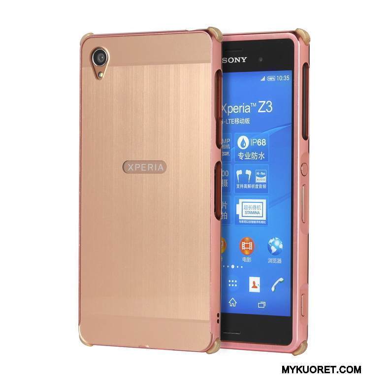 Kuori Sony Xperia Z3+ Metalli Takakansi Syvä Väri, Kotelo Sony Xperia Z3+ Suojaus Kehys Puhelimen Kuoret