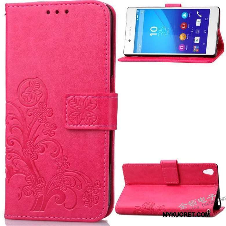 Kuori Sony Xperia Z3+ Nahka Puhelimen Kuoret Punainen, Kotelo Sony Xperia Z3+ Pehmeä Neste