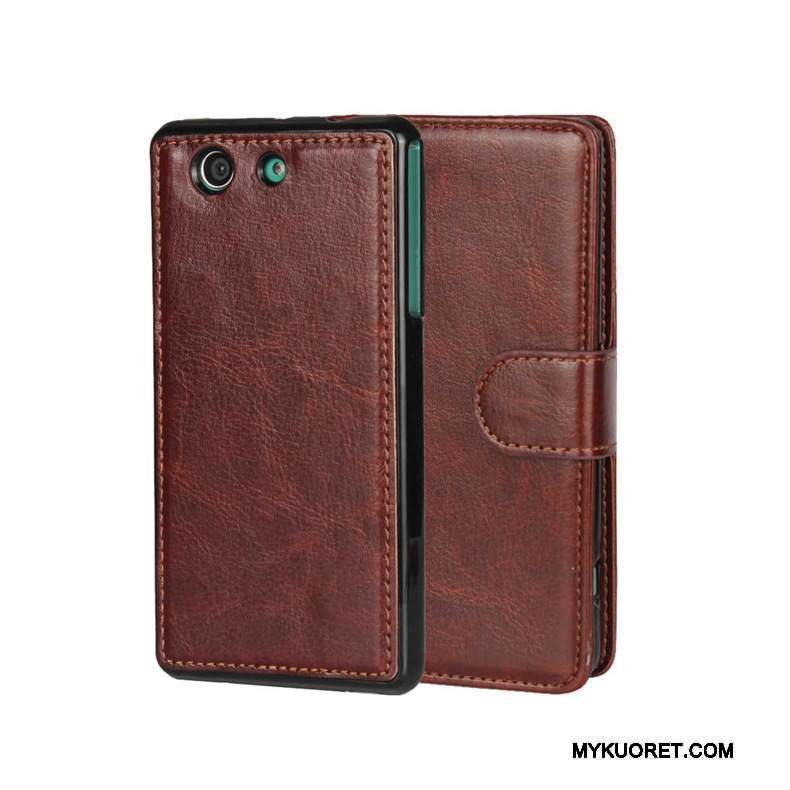Kuori Sony Xperia Z3 Nahka Puhelimen Kuoret Punainen, Kotelo Sony Xperia Z3 Suojaus