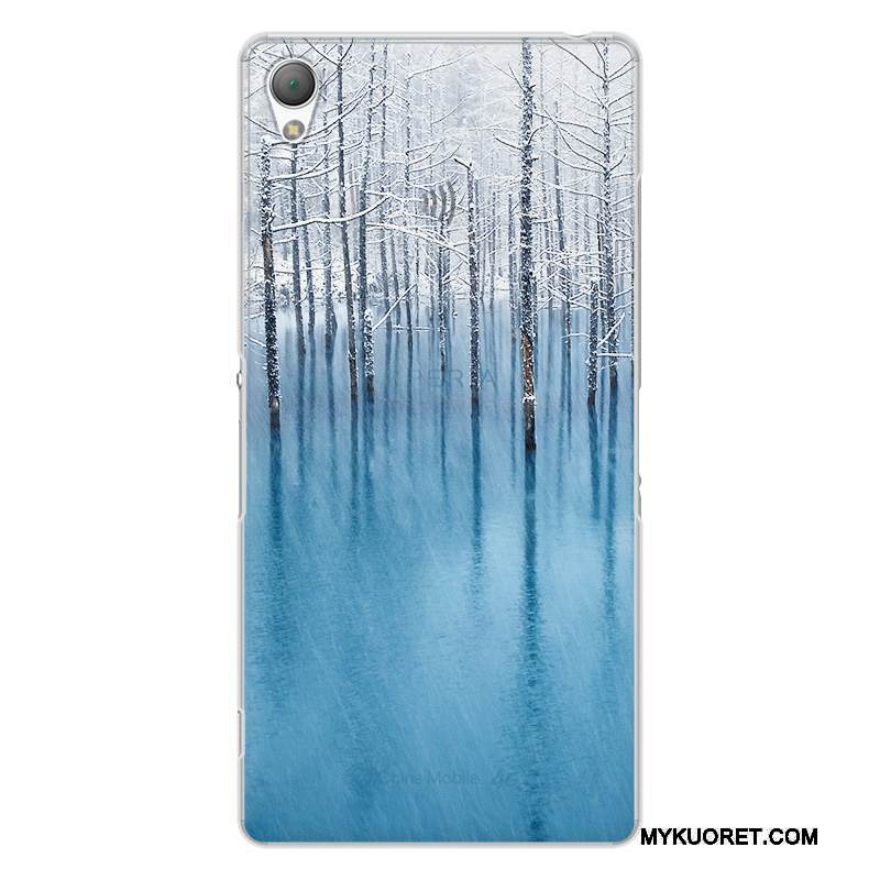 Kuori Sony Xperia Z3 Sarjakuva Ohut Puhelimen Kuoret, Kotelo Sony Xperia Z3 Luova Läpinäkyvä Sininen