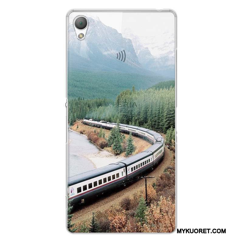 Kuori Sony Xperia Z3 Sarjakuva Ohut Puhelimen Kuoret, Kotelo Sony Xperia Z3 Luova Läpinäkyvä Sininen