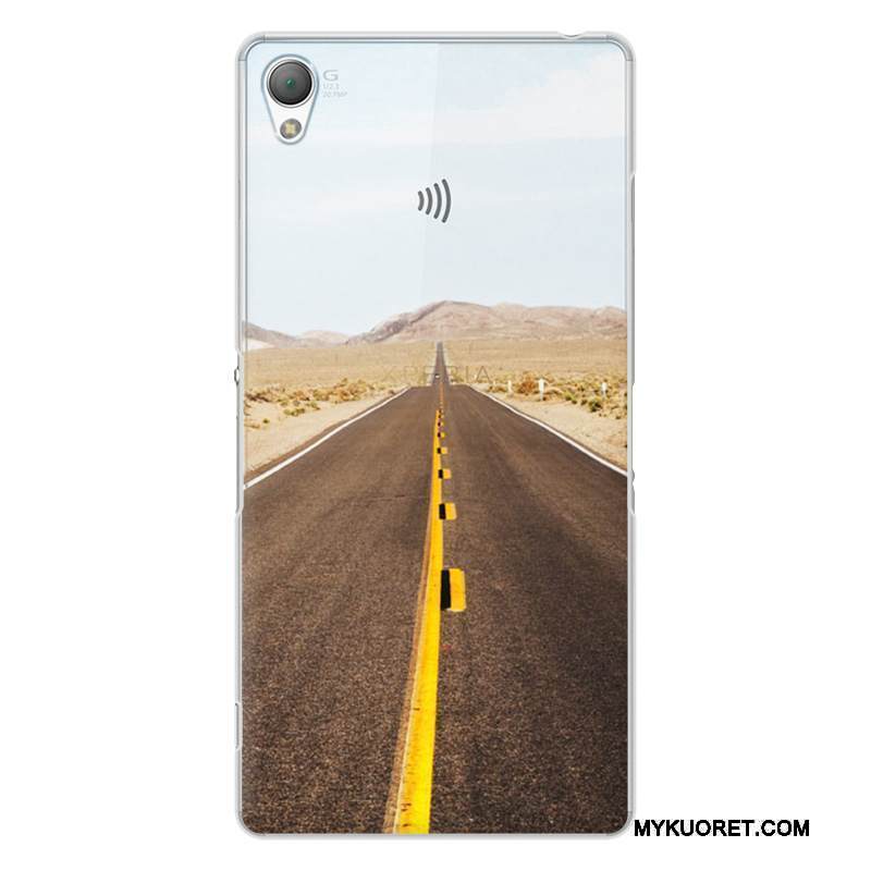 Kuori Sony Xperia Z3 Sarjakuva Ohut Puhelimen Kuoret, Kotelo Sony Xperia Z3 Luova Läpinäkyvä Sininen