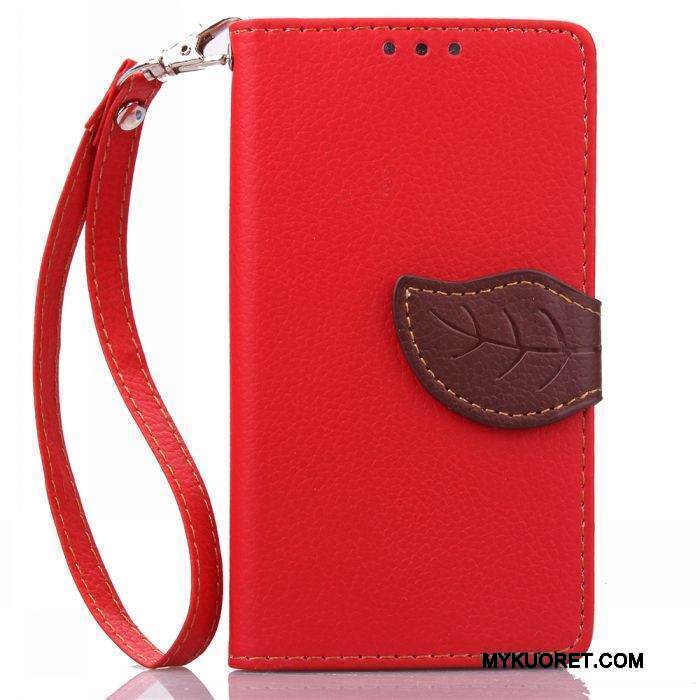 Kuori Sony Xperia Z5 Compact Nahka Punainen Kortti, Kotelo Sony Xperia Z5 Compact Suojaus