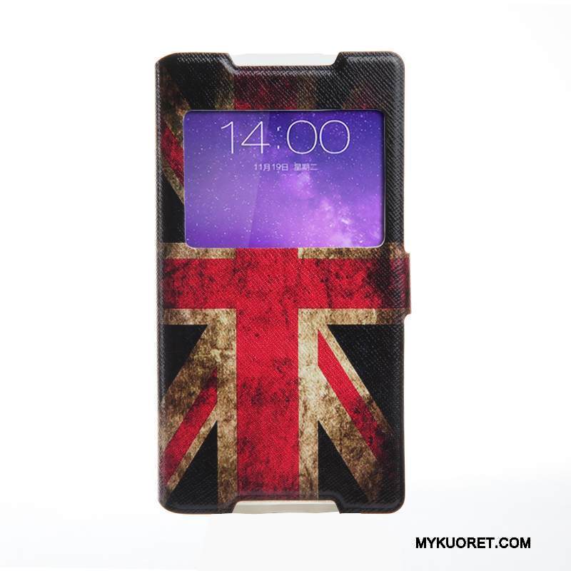 Kuori Sony Xperia Z5 Compact Suojaus Puhelimen Kuoret Sininen, Kotelo Sony Xperia Z5 Compact Pehmeä Neste Avaa Ikkuna