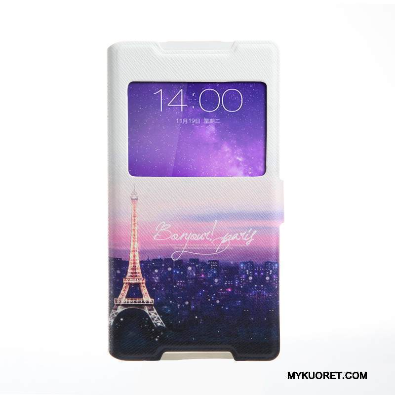 Kuori Sony Xperia Z5 Compact Suojaus Puhelimen Kuoret Sininen, Kotelo Sony Xperia Z5 Compact Pehmeä Neste Avaa Ikkuna