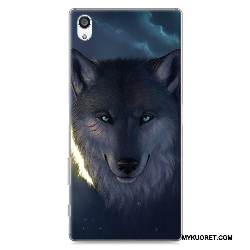 Kuori Sony Xperia Z5 Maalaus Kova Puhelimen Kuoret, Kotelo Sony Xperia Z5 Sarjakuva Violetti Murtumaton