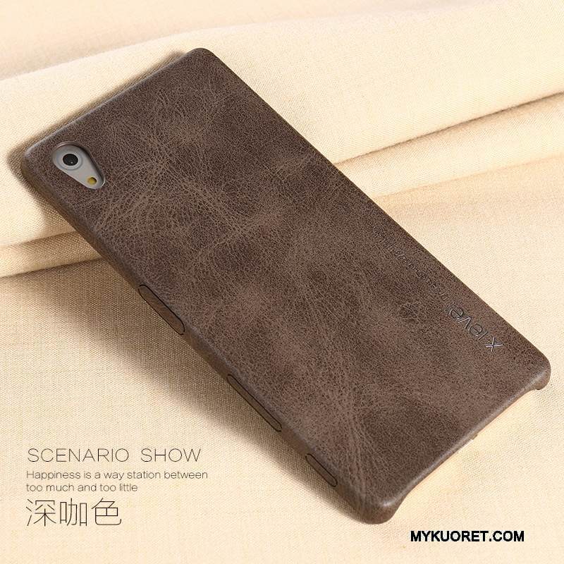 Kuori Sony Xperia Z5 Nahka Murtumaton Ultra, Kotelo Sony Xperia Z5 Suojaus Uusi Puhelimen Kuoret