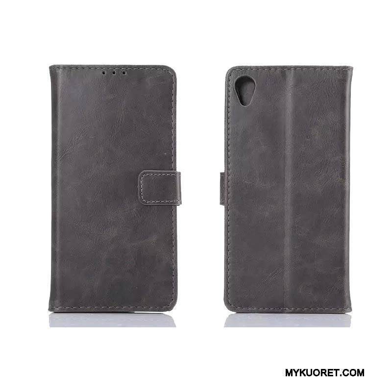 Kuori Sony Xperia Z5 Nahka Viini Punainen Puhelimen Kuoret, Kotelo Sony Xperia Z5 Suojaus