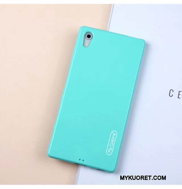 Kuori Sony Xperia Z5 Pehmeä Neste Jauhe Puhelimen Kuoret, Kotelo Sony Xperia Z5 Silikoni Murtumaton Keltainen