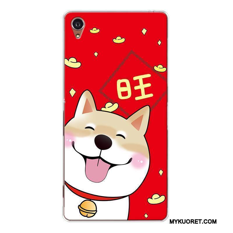 Kuori Sony Xperia Z5 Sarjakuva Murtumaton Punainen, Kotelo Sony Xperia Z5 Pehmeä Neste Festivaali Koira