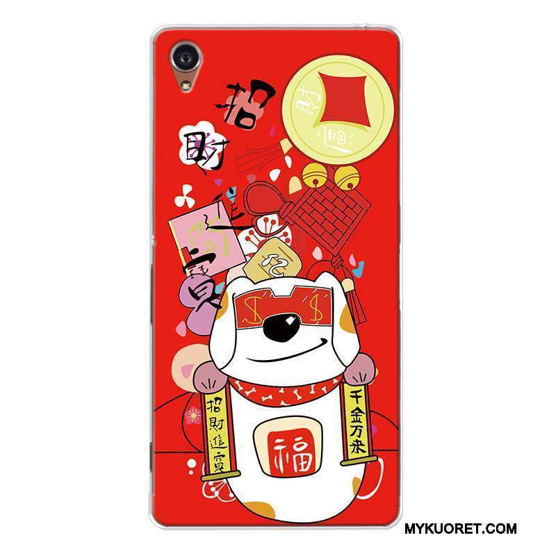 Kuori Sony Xperia Z5 Sarjakuva Murtumaton Punainen, Kotelo Sony Xperia Z5 Pehmeä Neste Festivaali Koira