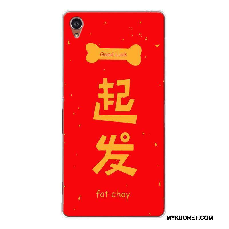 Kuori Sony Xperia Z5 Sarjakuva Murtumaton Punainen, Kotelo Sony Xperia Z5 Pehmeä Neste Festivaali Koira