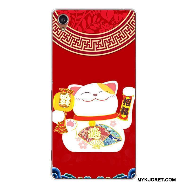 Kuori Sony Xperia Z5 Sarjakuva Murtumaton Punainen, Kotelo Sony Xperia Z5 Pehmeä Neste Festivaali Koira