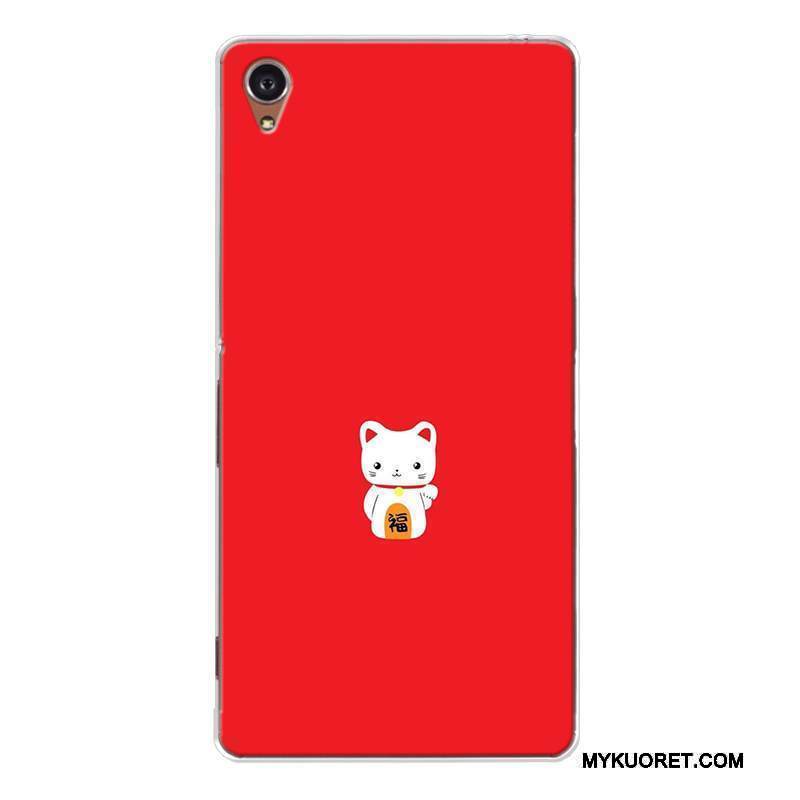 Kuori Sony Xperia Z5 Sarjakuva Murtumaton Punainen, Kotelo Sony Xperia Z5 Pehmeä Neste Festivaali Koira