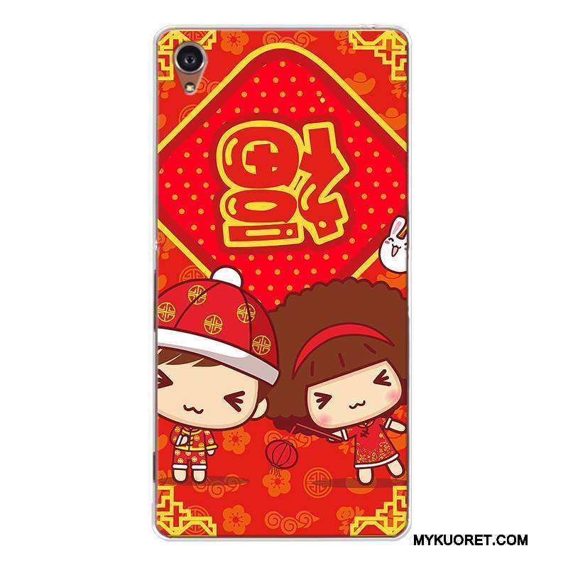 Kuori Sony Xperia Z5 Sarjakuva Murtumaton Punainen, Kotelo Sony Xperia Z5 Pehmeä Neste Festivaali Koira
